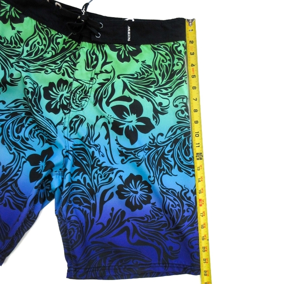 Maui & Sons Trunks Board Shorts Blue Green - Picture 3 of 5